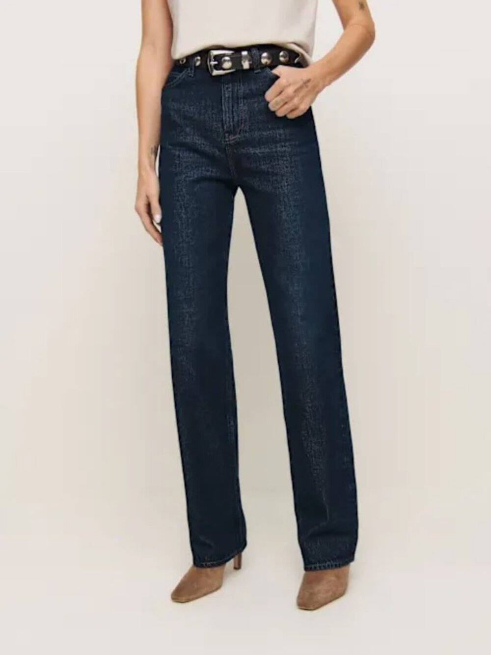 Reformation Wilder High Rise Wide Leg Jeans Blue - Size 28